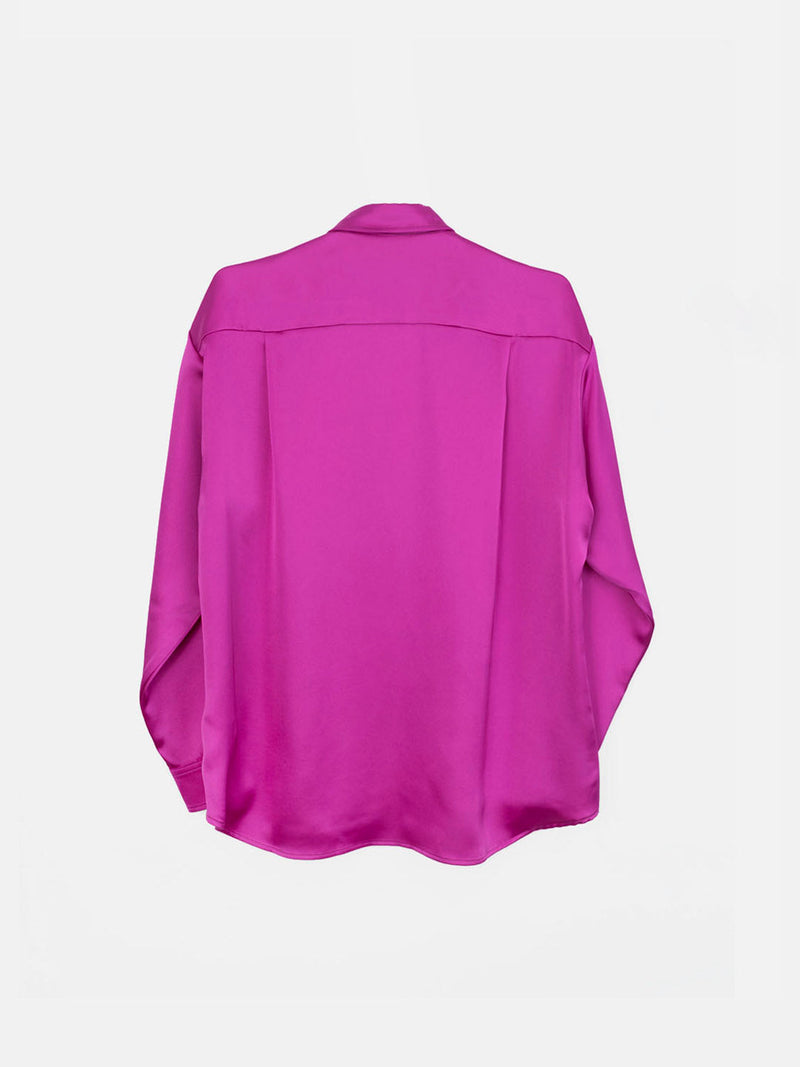 Blusa de satén morado