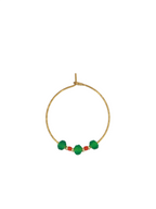 Boucles D'Oreille Louise - Or & Agate Verte