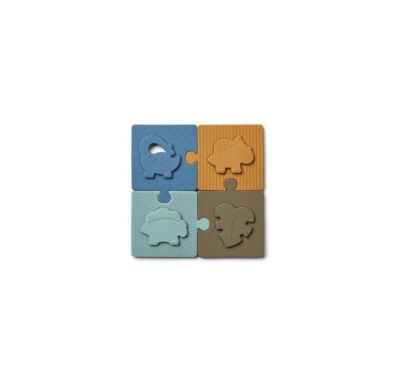 Puzzle With Large Pieces Bodil - Dino Blue Multi Mix