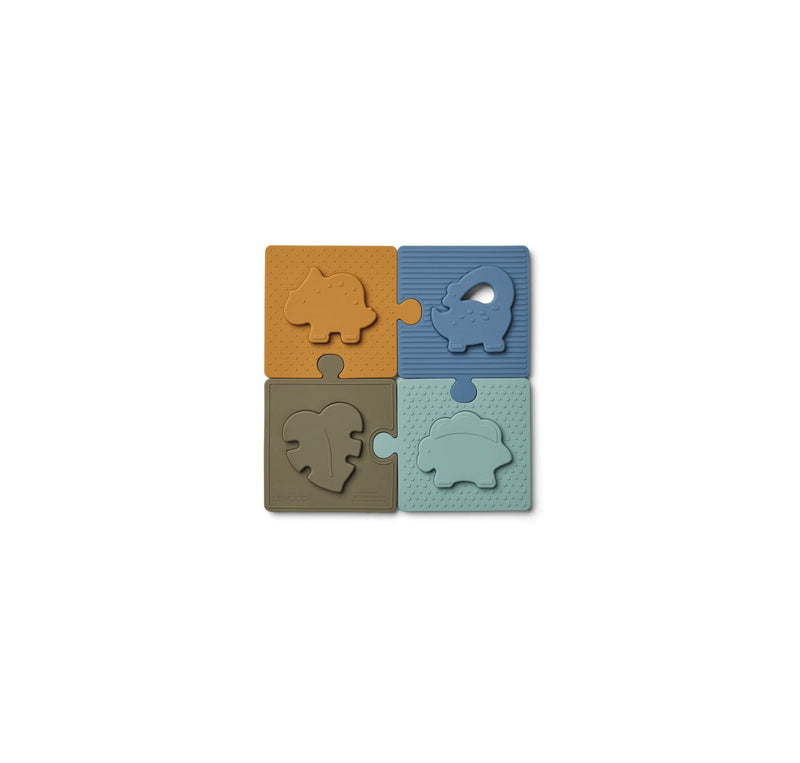 Puzzle With Large Pieces Bodil - Dino Blue Multi Mix