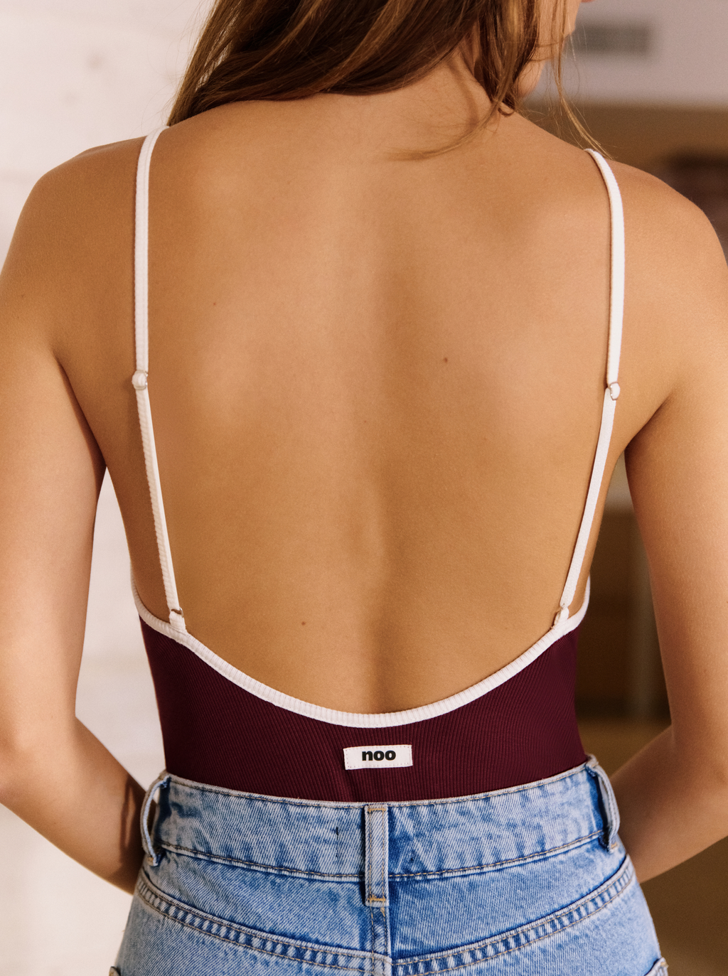 Burgundy Rib Bodysuit | Ready-to-wear | NOO