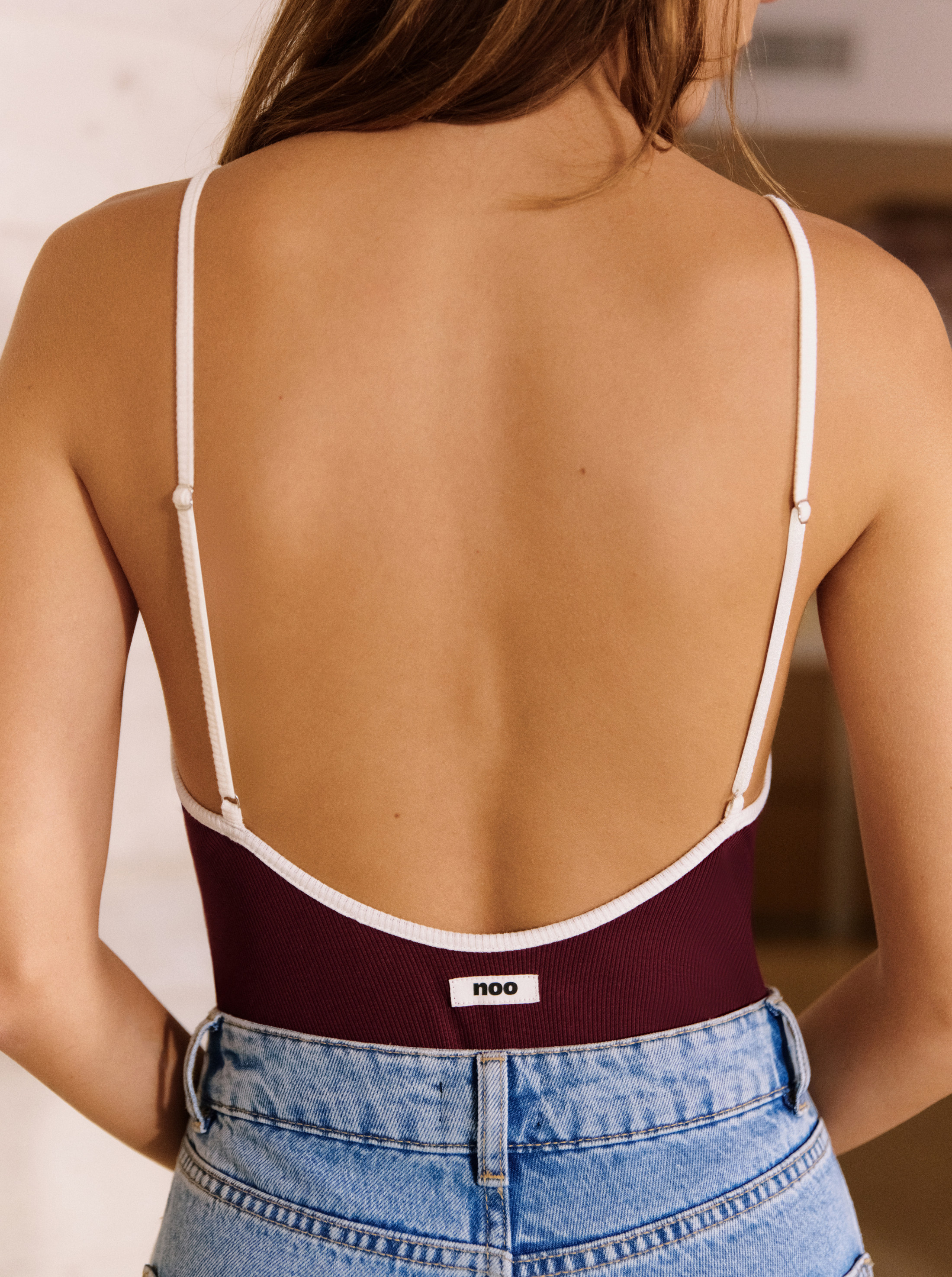 Burgundy Rib Bodysuit | Ready-to-wear | NOO