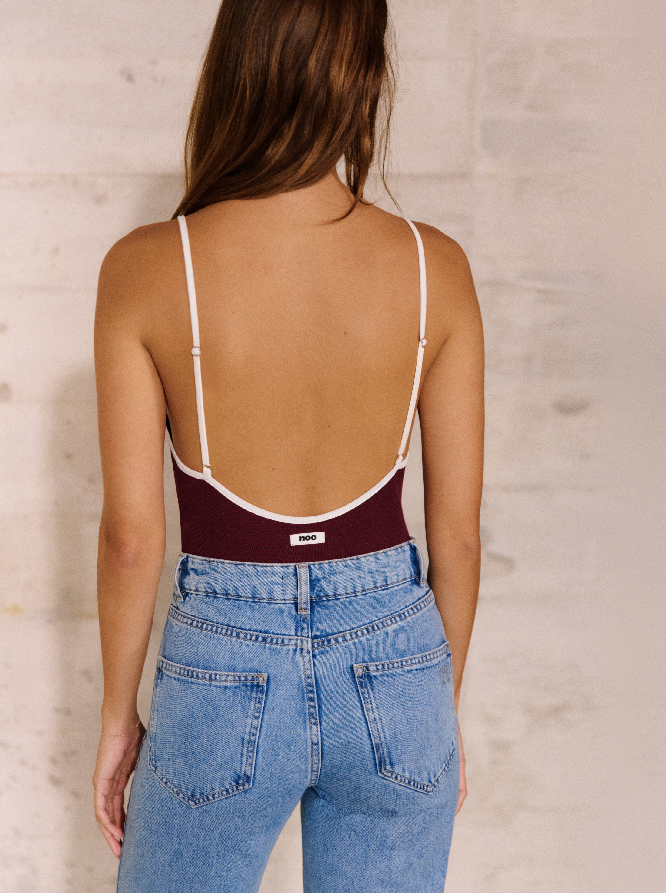 Burgundy Rib Bodysuit | Ready-to-wear | NOO