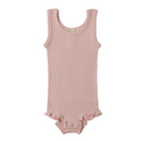 Barcelona silk seamless body thermal sans manches à volants en soie et coton - Sweet Rose - Sélection Minimalisma à retrouver sur amaetc.com, concept store eco friendly pour enfants