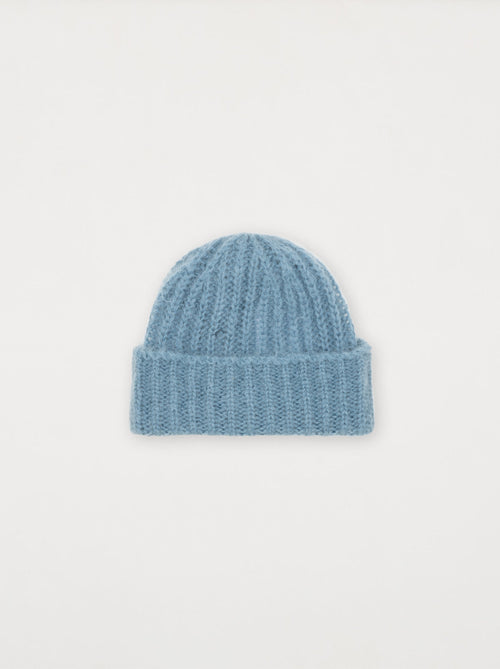Bonnet MOHAIR bleu glacé
