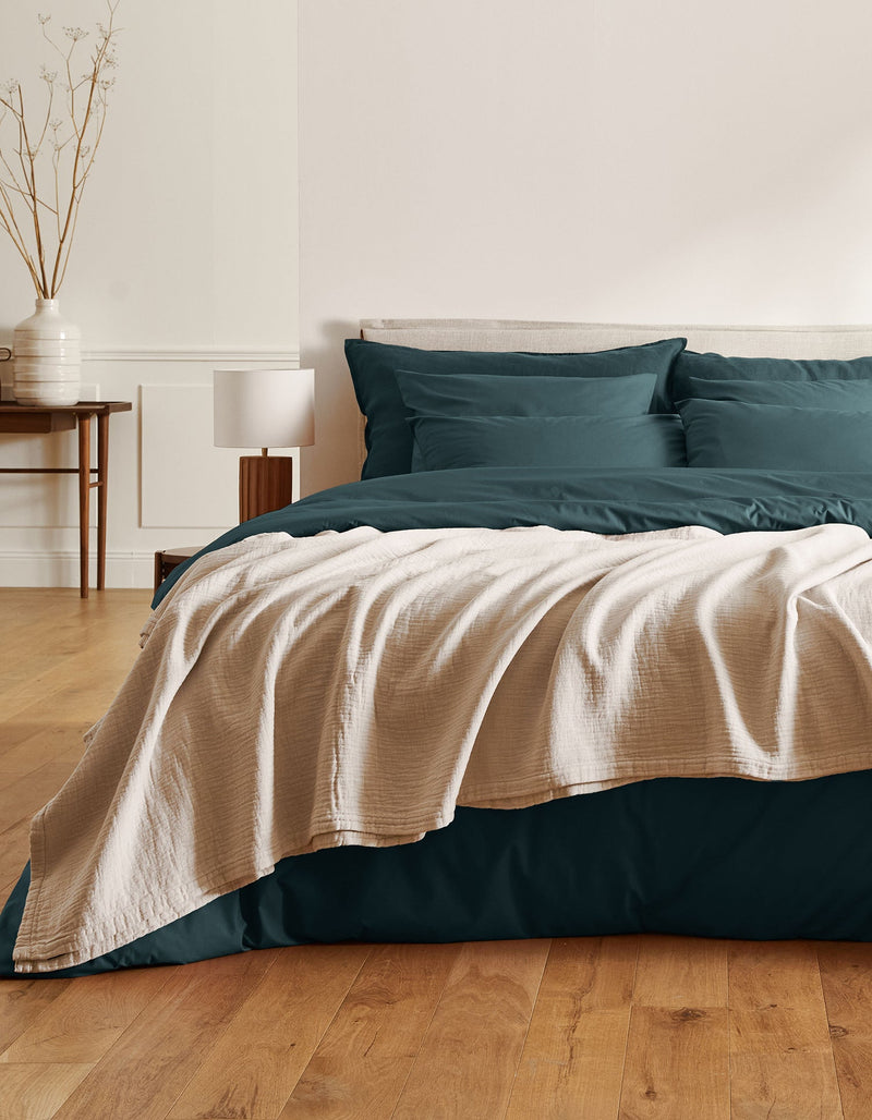 Housse De Couette - 100% Percale De Coton 120 Fils - 6 Coloris