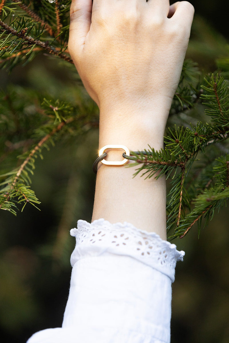 Bracelet Arche - Damier Bleu Marine Et Beige