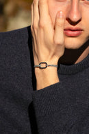 Bracelet Virer - Beige Rayé Blanc