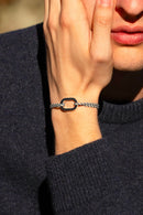 Bracelet Corsaire - Bleu Marine Rayé Beige