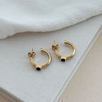 Boucles D'Oreilles Manuela - Doré Noir