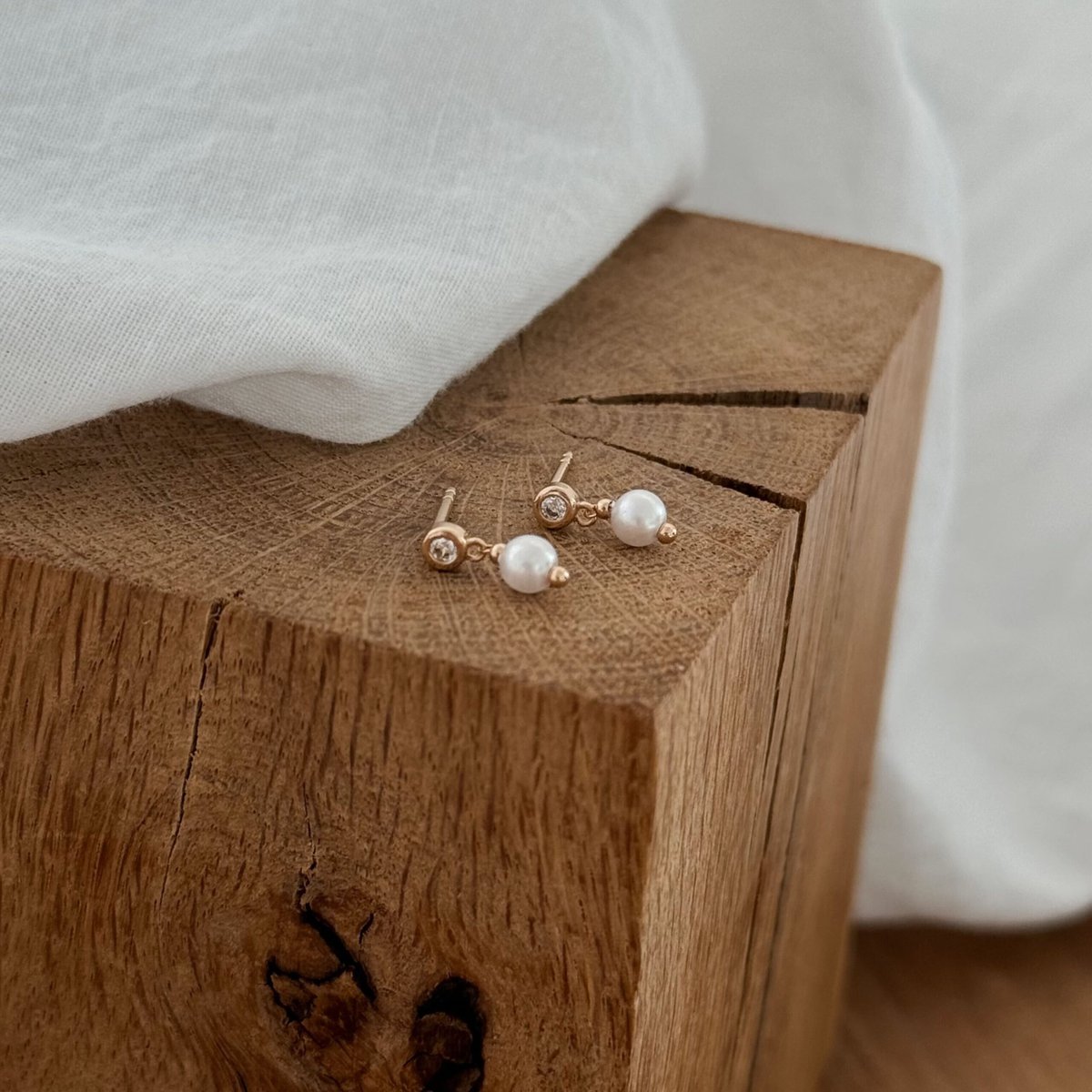 Boucles D’Oreilles Marte - Doré - Perle