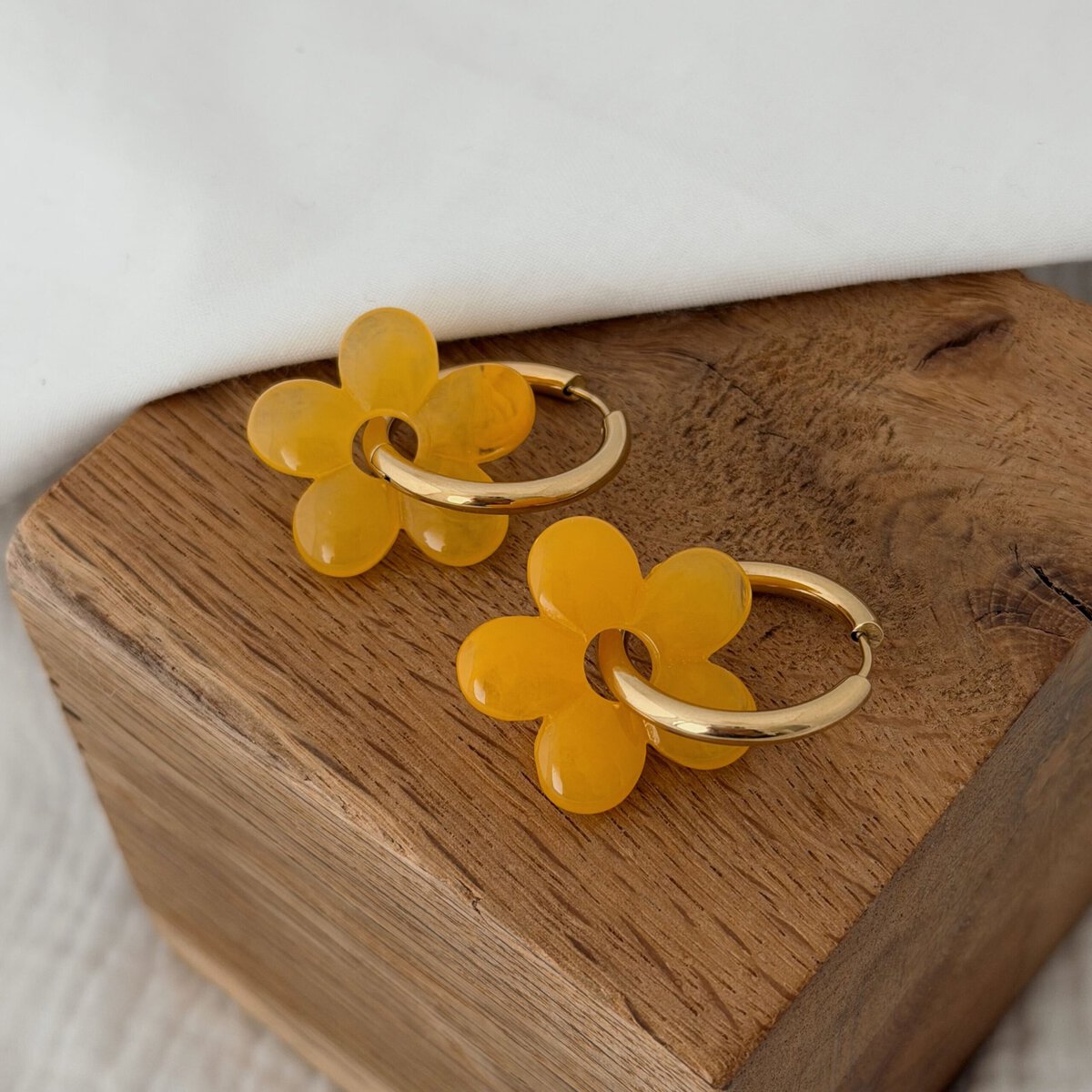 Boucles D’Oreilles Cléo - Doré - Jaune
