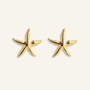 Boucles d'oreilles acier inoxydable femme été étoile de mer 