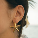 Boucles d'oreilles acier inoxydable femme été étoile de mer 