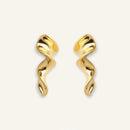 Boucles d'oreilles acier inoxydable torsadées 