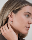 Boucles D'Oreilles Dormeuses Céleste - Blanc