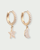 Boucles D'Oreilles Dormeuses Céleste - Doré