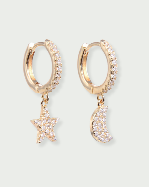 Boucles D'Oreilles Dormeuses Céleste - Doré