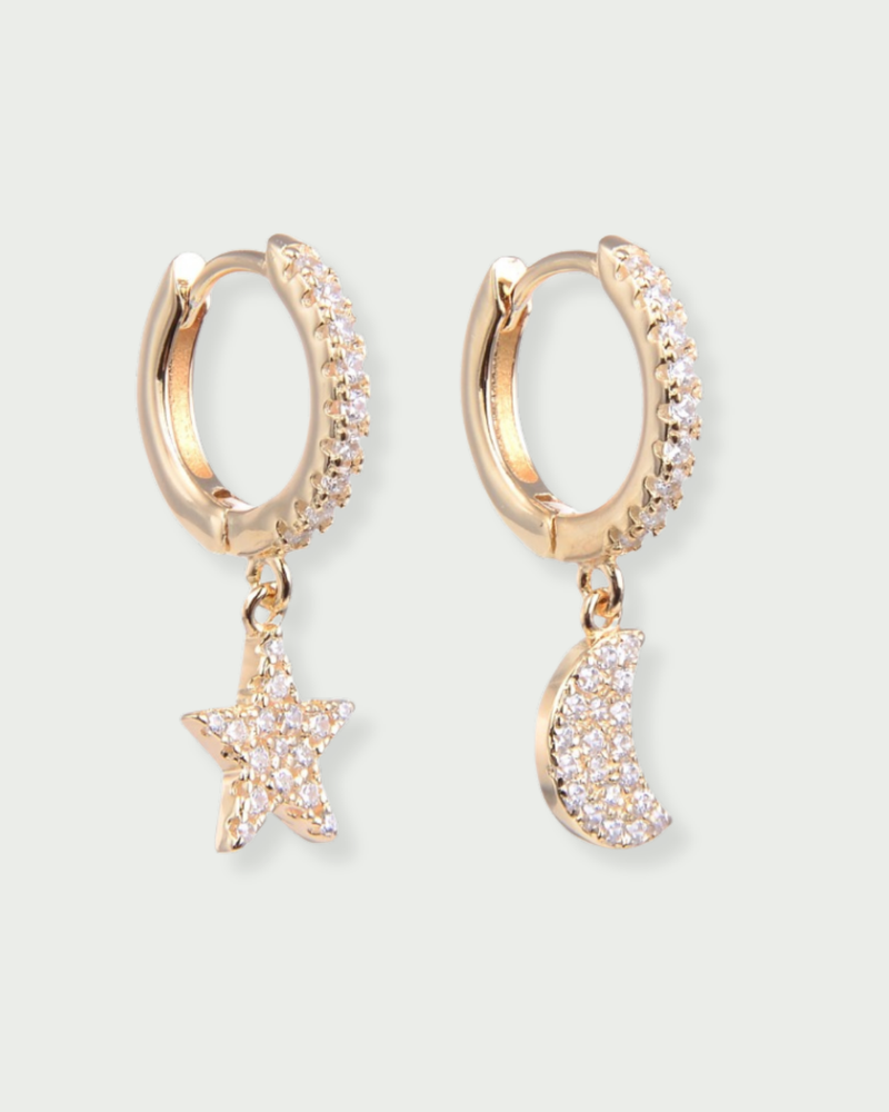 Boucles D'Oreilles Dormeuses Céleste - Doré