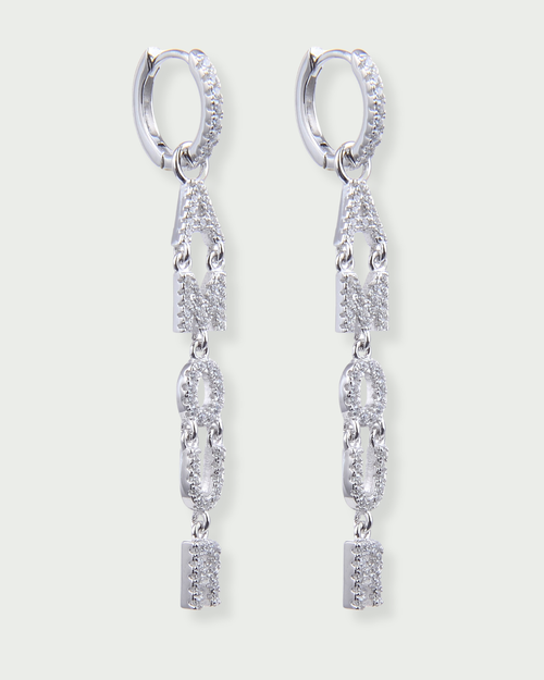 Boucles Pendantes Amour - Blanc