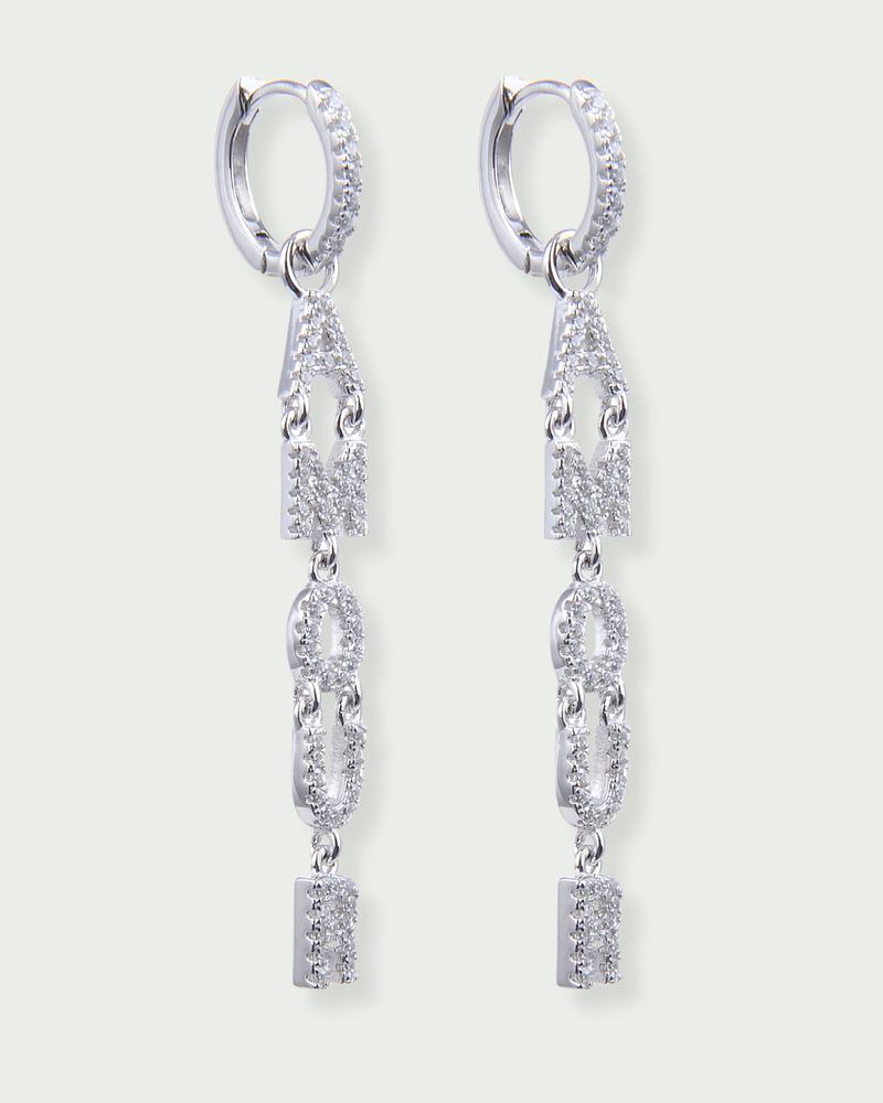 Boucles Pendantes Amour - Blanc