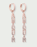 Boucles Pendantes Amour - Rose
