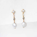 Boucles D'Oreilles Pendantes Perles Précieuses