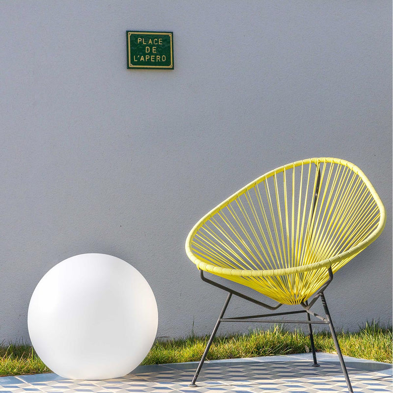 Bola de luz cableada para iluminación exterior potente LED blanco BOBBY ∅60cm base E27 - REDDECO.com