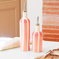 Small Oil Bottle - Pink Linhas