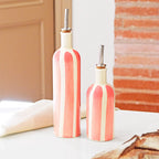 Small Oil Bottle - Pink Linhas