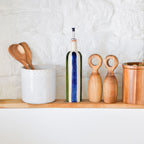 Oil Bottle - Blue & Green Linhas