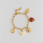 Bracelet Sara - Doré / Marron
