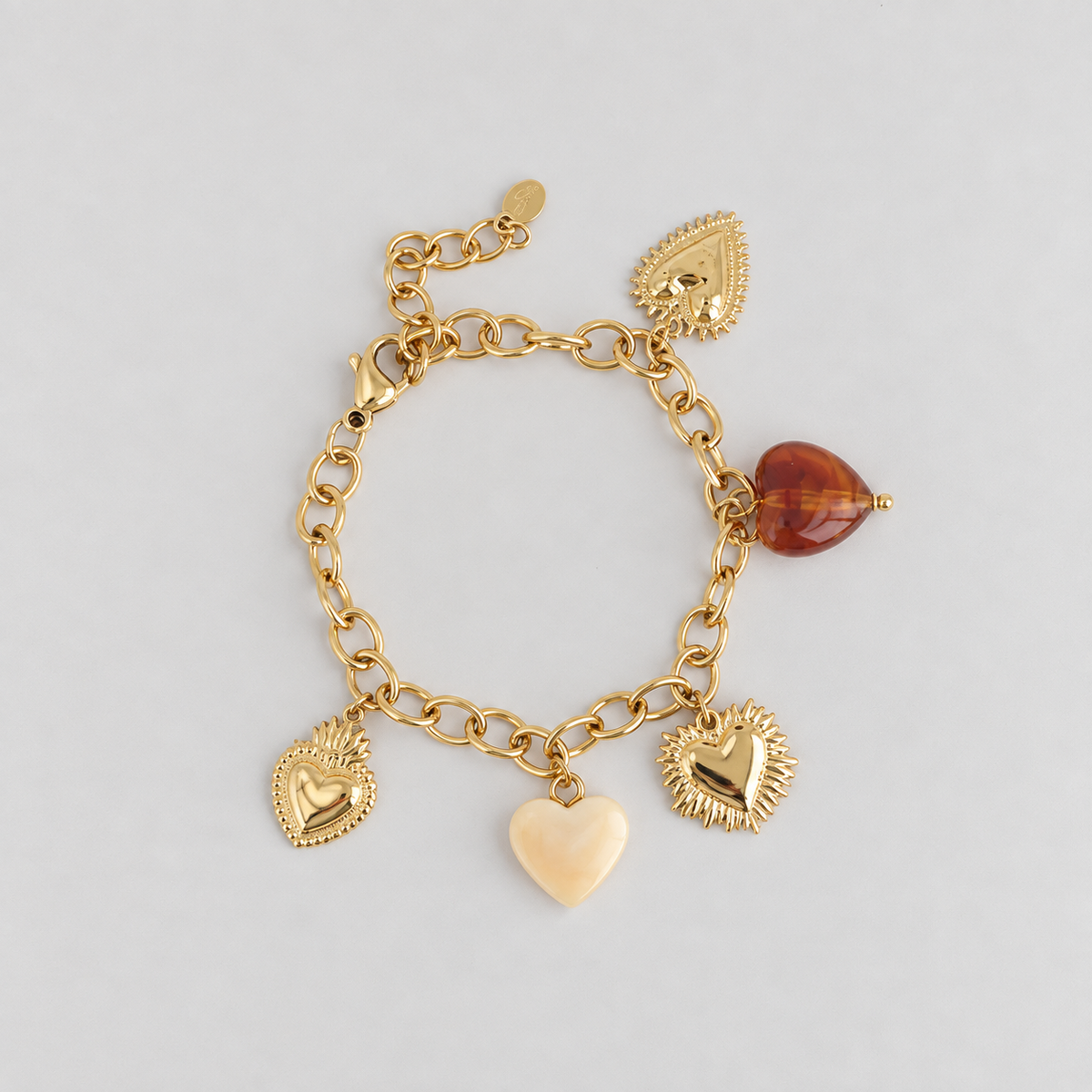 Bracelet Sara - Doré / Marron