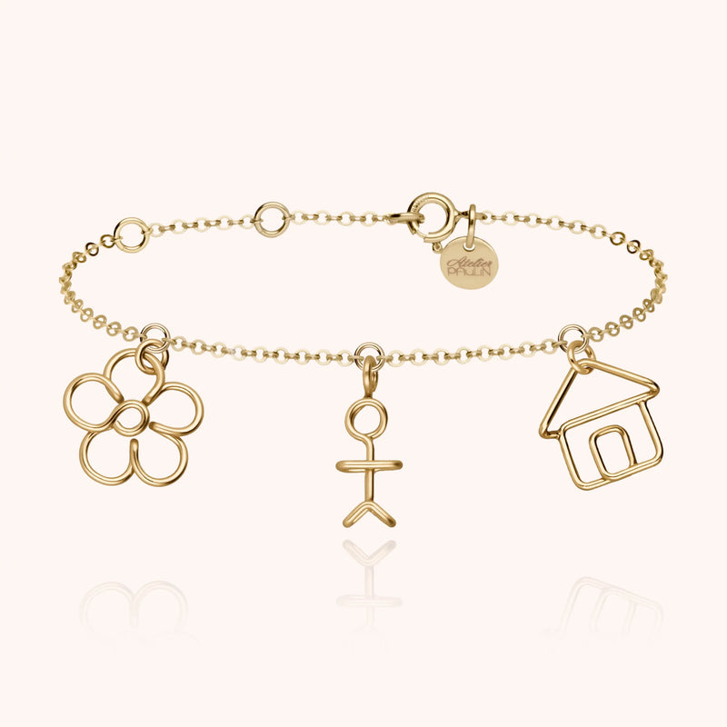 Bracelet Charms Dream Big initiale Atelier Paulin bijou
