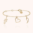 Bracelet Charms Dare to Love Me initiale Atelier Paulin