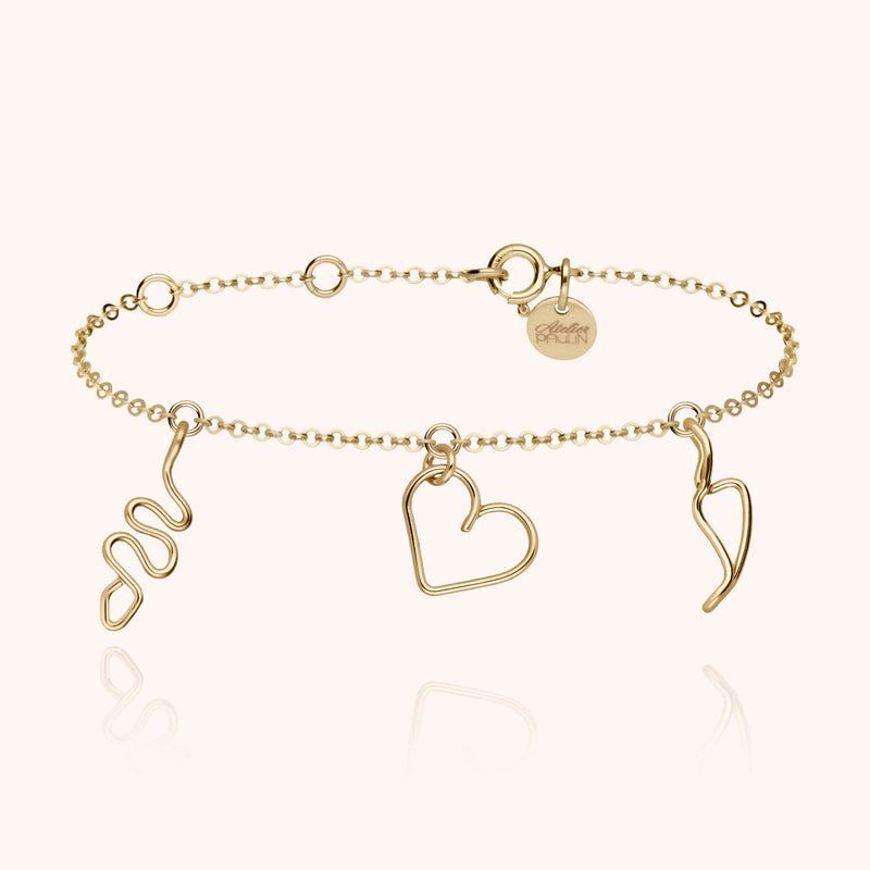 Bracelet Charms Dare to Love Me initiale Atelier Paulin