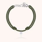 Bracelet Cordon Ciré Personnalisé Homme porté au poignet — argent sterling 925 livraison express sécurisée