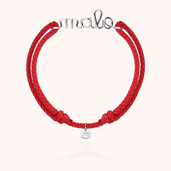 Bracelet Cordon Ciré Personnalisé Homme en argent sterling 925 — expédition sécurisée Paris