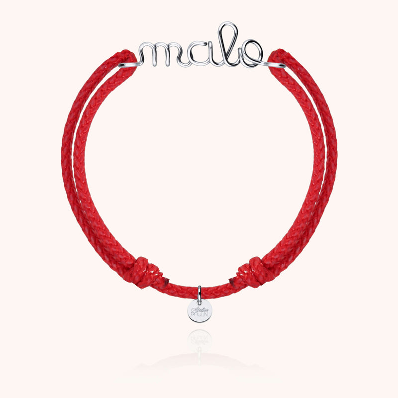 Bracelet Cordon Ciré Personnalisé Homme en argent sterling 925 — expédition sécurisée Paris