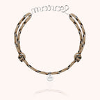 Bracelet Cordon Knot Personnalisé Homme porté au poignet — argent sterling 925 expédition rapide et sécurisée
