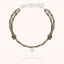 Bracelet Cordon Knot Personnalisé Homme porté au poignet — argent sterling 925 expédition rapide et sécurisée