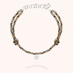 Bracelet Cordon Knot Personnalisé Homme porté au poignet — argent sterling 925 expédition rapide et sécurisée