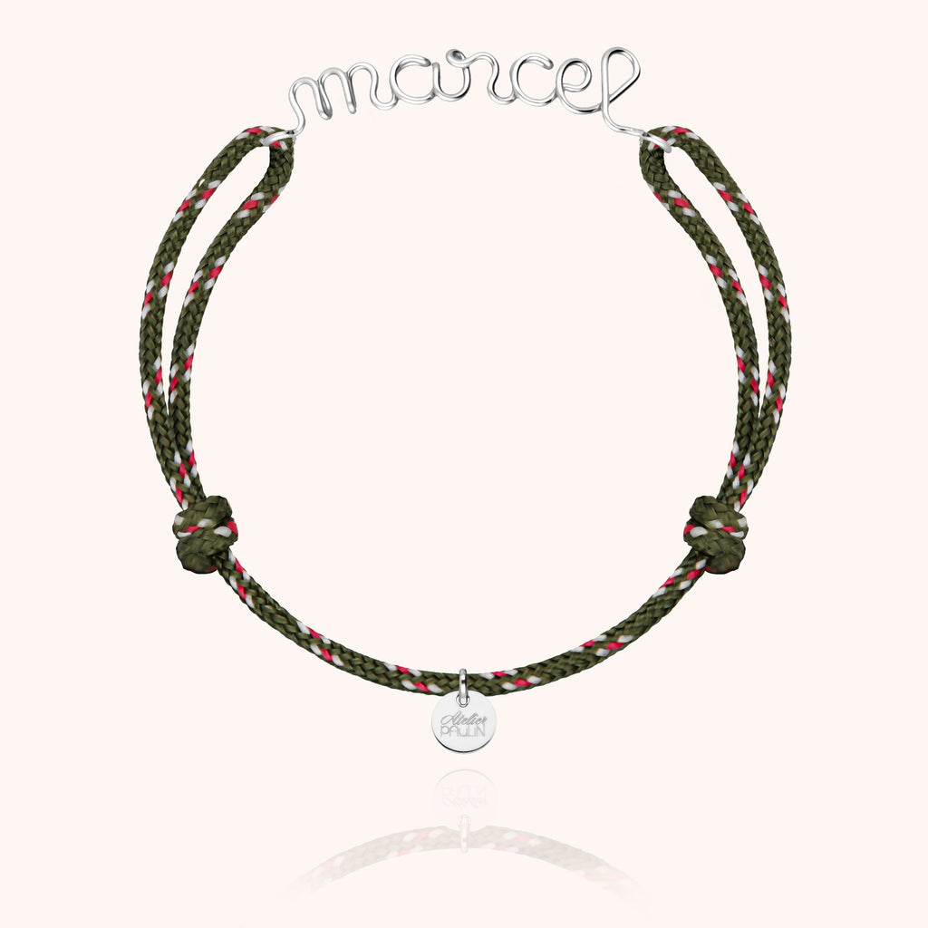 Bracelet Cordon Knot Personnalisé Homme en argent sterling 925 — façonné à la main à Paris