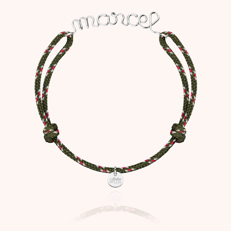 Bracelet Cordon Knot Personnalisé Homme en argent sterling 925 — façonné à la main à Paris