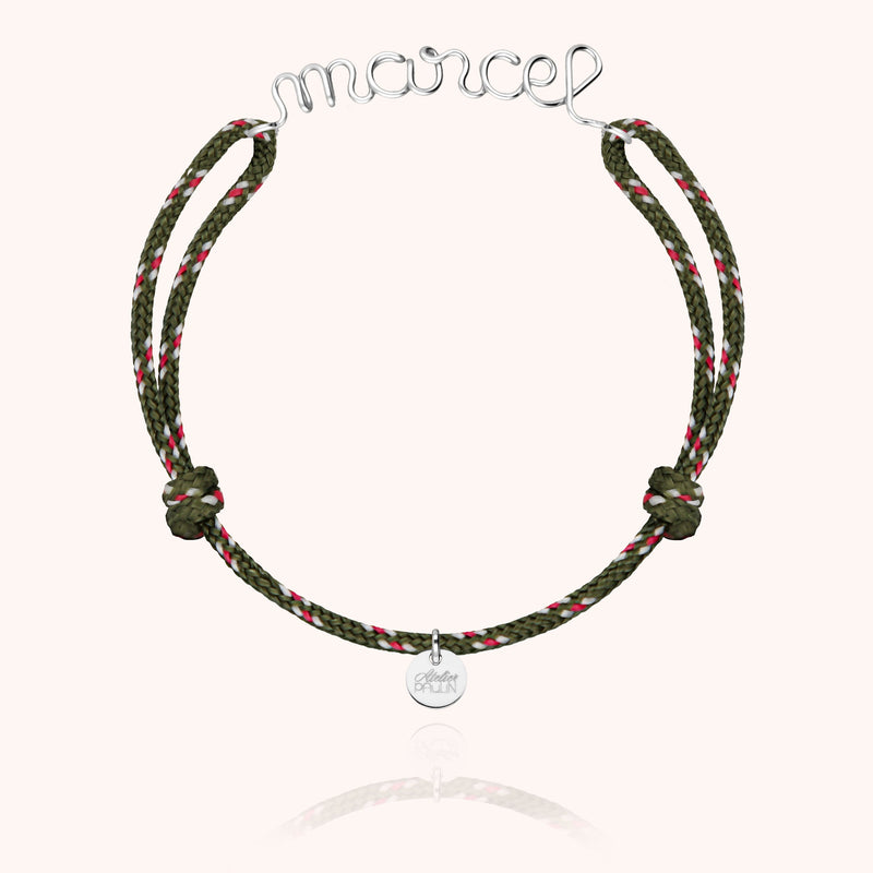 Bracelet Cordon Knot Personnalisé Homme en argent sterling 925 — façonné à la main à Paris