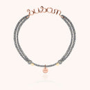 Bracelet Cordon Lurex Personnalisé en or rose laminé — bijou fait main Atelier Paulin