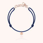 Bracelet Cordon Original Personnalisé en or rose laminé — bijou fait main Atelier Paulin