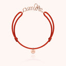 Bracelet Cordon Original Personnalisé porté au poignet — or rose laminé livraison express sécurisée
