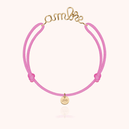 or jaune laminé - rose