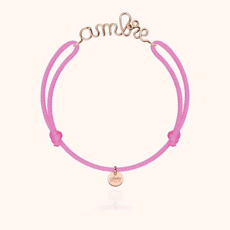 or jaune laminé - rose